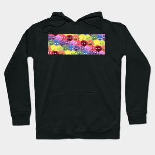 Fluffy Rainbow Monster Faces Hoodie